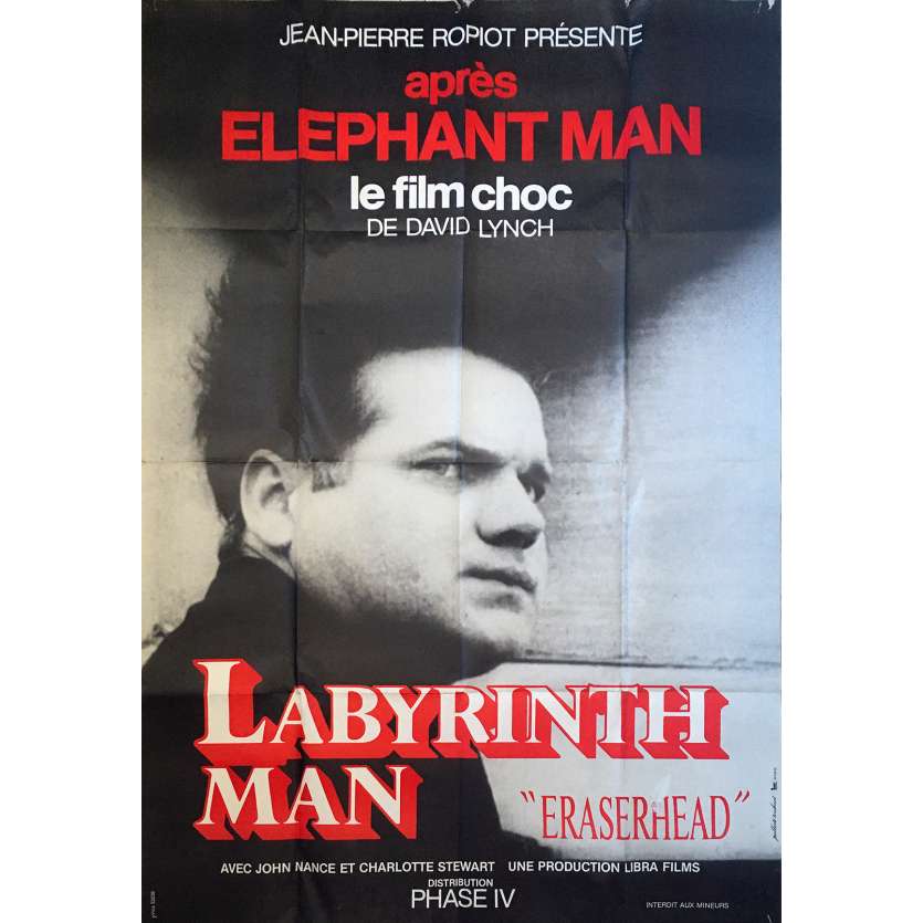 ERASERHEAD Original Movie Poster - 47x63 in. - 1977 - David Lynch, Jack Nance