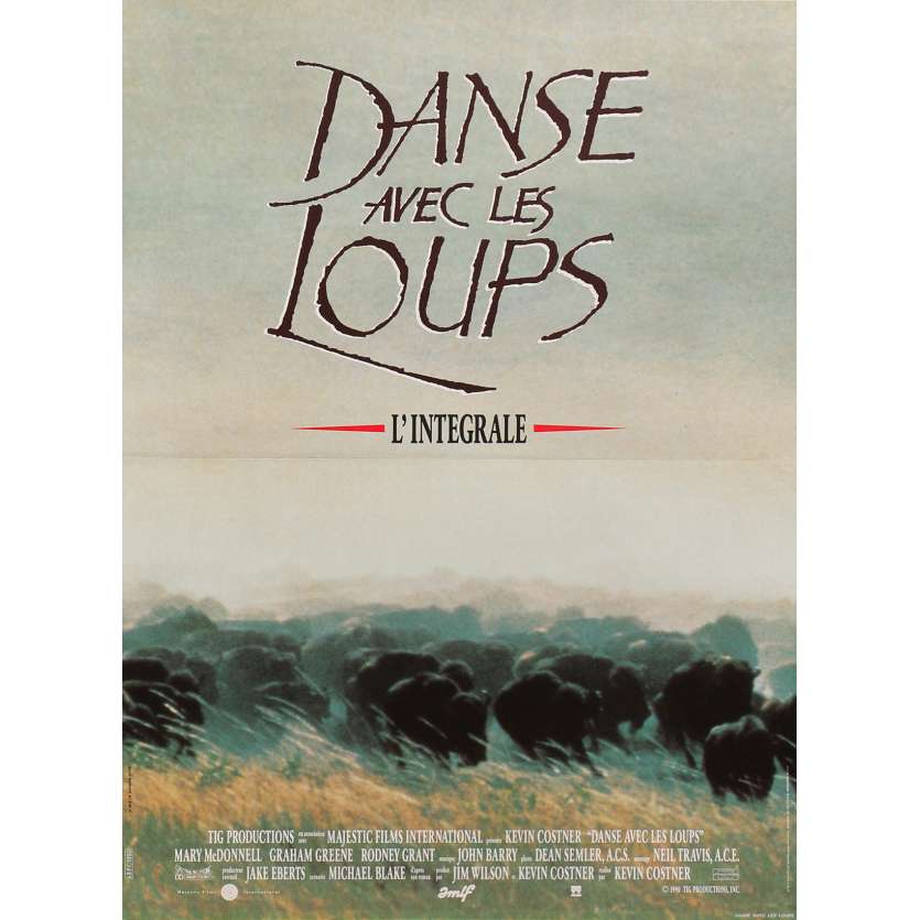 Affiche de cinéma Française de DANSE AVEC LES LOUPS