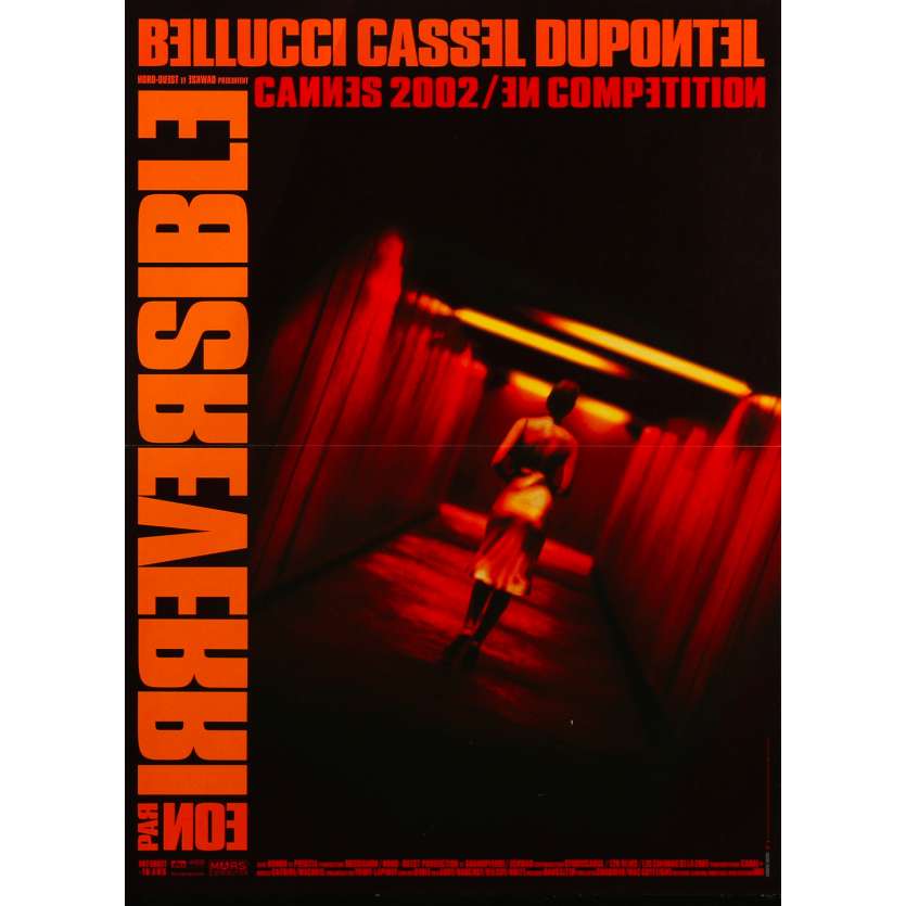 IRREVERSIBLE Original Movie Poster  - 15x21 in. - 2002 - Gaspard Noe, Monica Bellucci