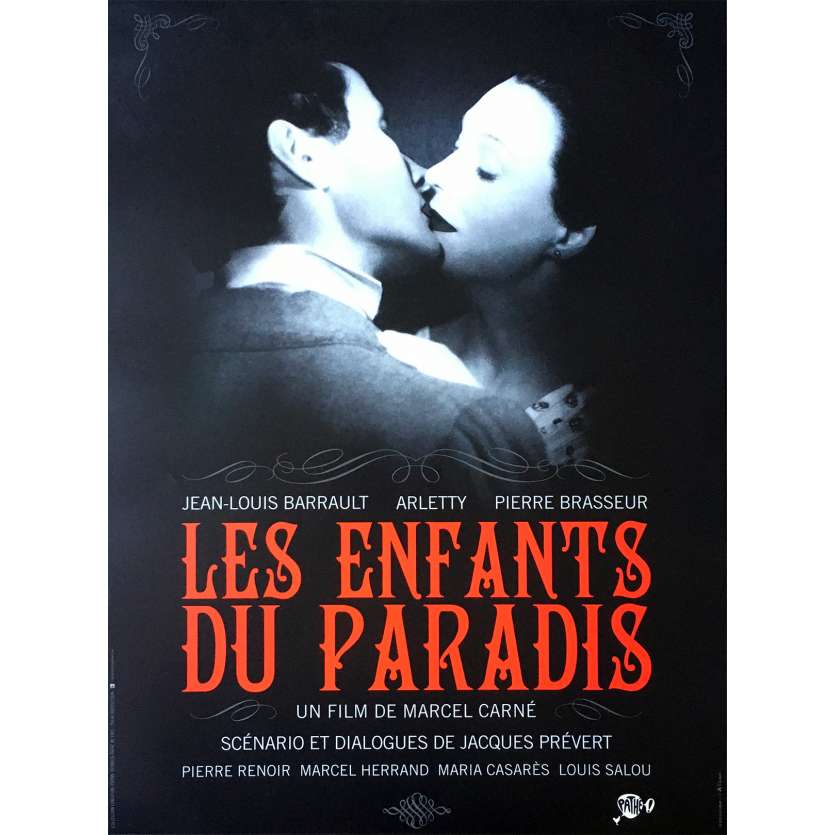LES ENFANTS DU PARADIS Affiche de film  - 40x60 cm. - R2000 - Arletty, Jean-Louis Barrault, Marcel Carné