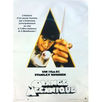 ORANGE MECANIQUE Affiche de film - 40x60 cm. - R1990 - Malcom McDowell, Stanley Kubrick