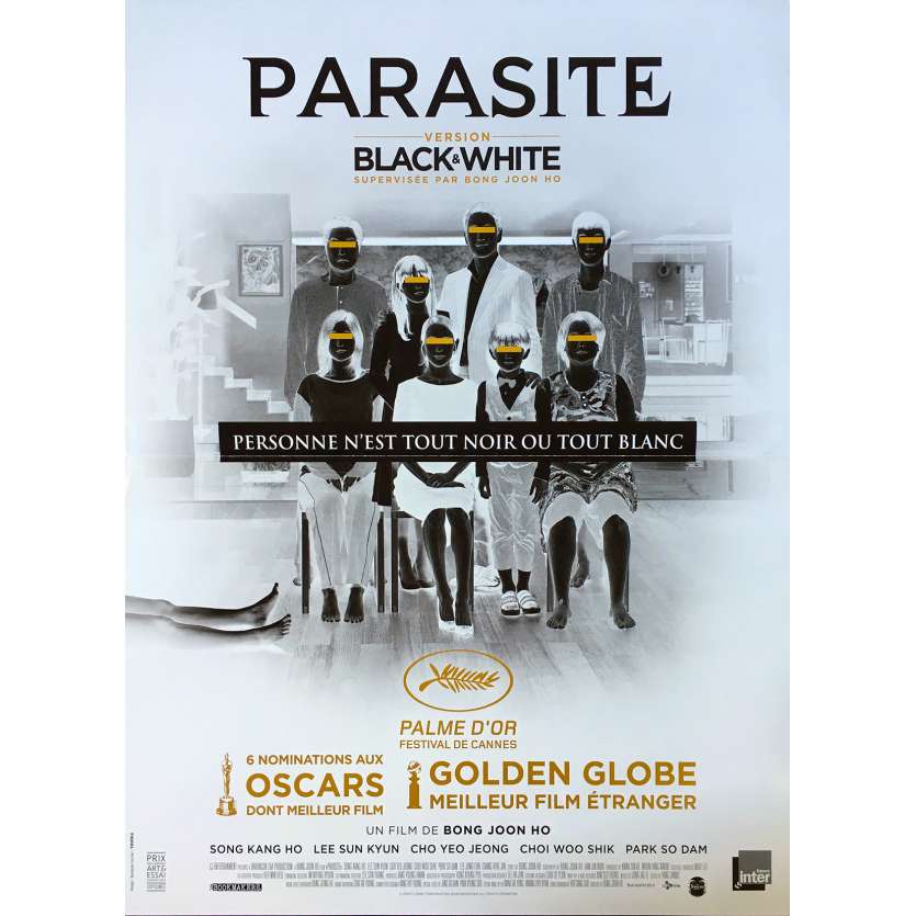 PARASITE - BLACK AND WHITE Affiche de film - 40x60 cm. - 2020 - Kang-ho Song, Bong Joon Ho