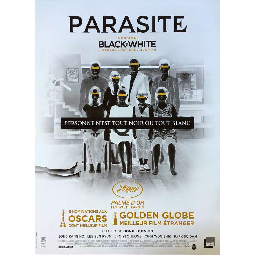 PARASITE - BLACK AND WHITE Original Movie Poster  - 15x21 in. - 2020 - Bong Joon Ho, Kang-ho Song