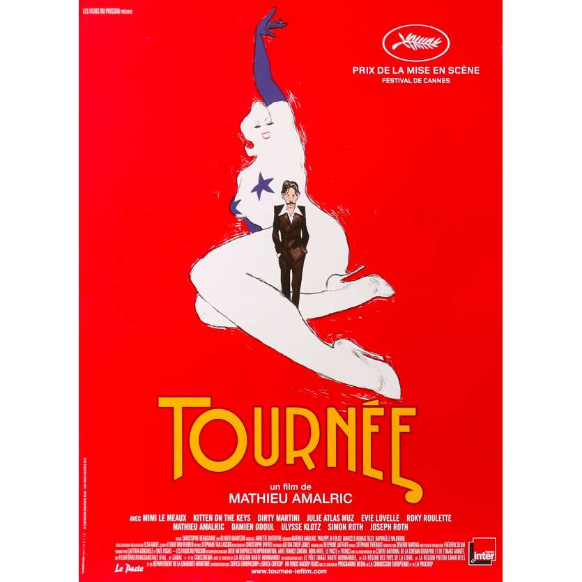 TOURNEE Affiche de film  - 40x60 cm. - 2010 - Miranda Colclasure, Mathieu Amalric