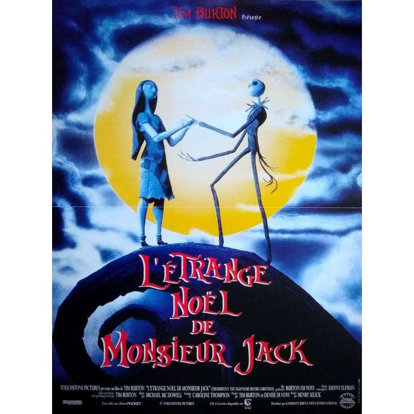 L'ETRANGE NOEL DE MONSIEUR JACK Affiche de film  - 40x60 cm. - 1993 - Danny Elfman, Tim Burton