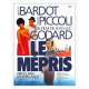 CONTEMPT Original Movie Poster - 15x21 in. - R2000 - Jean-Luc Godard, Brigitte Bardot