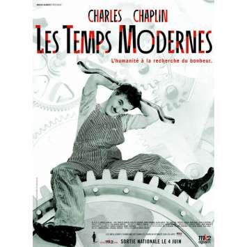 LES TEMPS MODERNES Affiche de film - 40x60 cm. - R2000 - Paulette Goddard,, Charles Chaplin