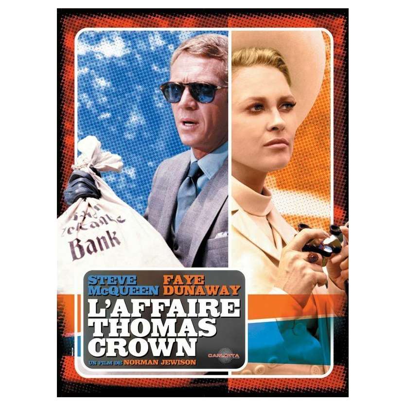 L'AFFAIRE THOMAS CROWN Affiche de film - 40x60 cm. - R2000 - Steve McQueen, Norman Jewison