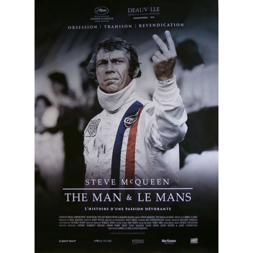 LE MANS Original Movie Poster - 15x21 in. - R1990 - Lee H. Katzin, Steve McQueen