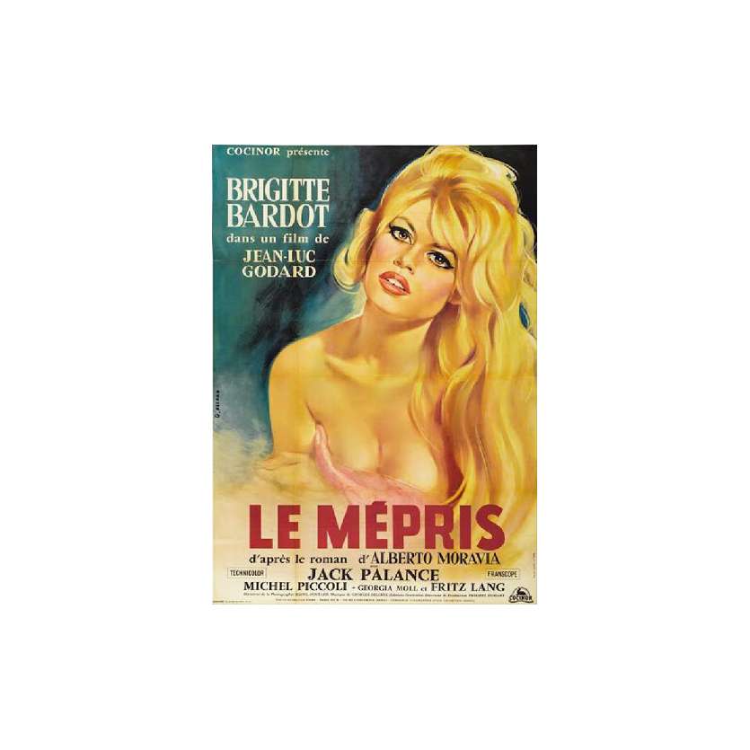 LE MEPRIS Affiche de film  - 40x60 cm. - R1990 - Brigitte Bardot, Jean-Luc Godard