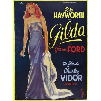 GILDA Affiche de film - 40x60 cm. - R1990 - Rita Hayworth, Charles Vidor