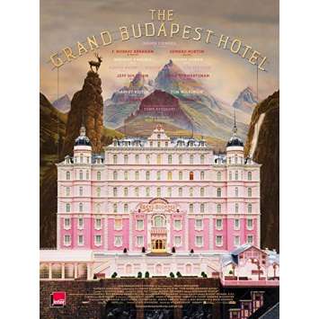 GRAND BUDAPEST HOTEL Affiche de film - 40x60 cm. - 2014 - Ralph Fiennes, Wes Anderson