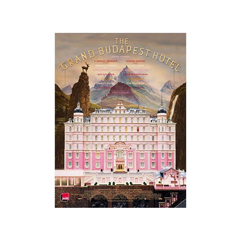 GRAND BUDAPEST HOTEL Affiche de film - 40x60 cm. - 2014 - Ralph Fiennes, Wes Anderson