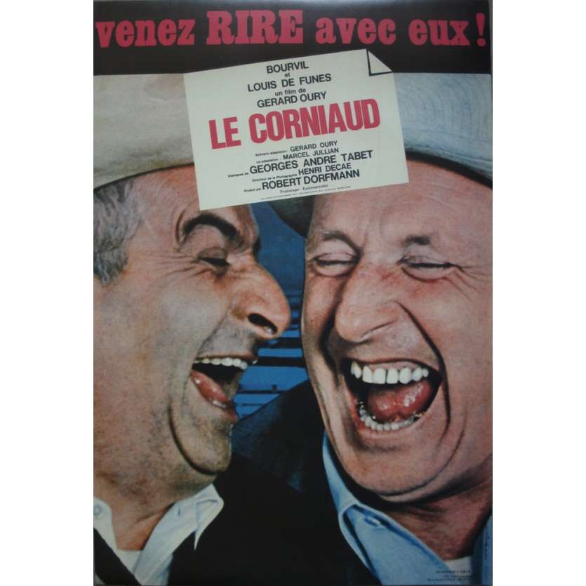 LE CORNIAUD Affiche de film  - 40x60 cm. - R1990 - Bourvil, Louis de Funès, Gérard Oury
