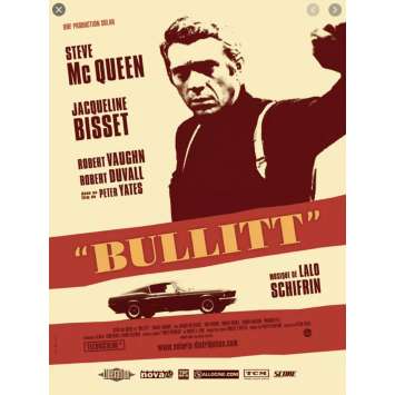 BULLITT Original Movie Poster - 15x21 in. - R1990 - Peter Yates, Steve McQueen