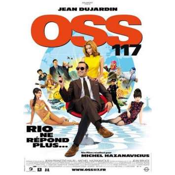 OSS 117 RIO NE REPOND PLUS Original Movie Poster - 15x21 in. - 2009 - Michel Hazanavicius, Jean Dujardn