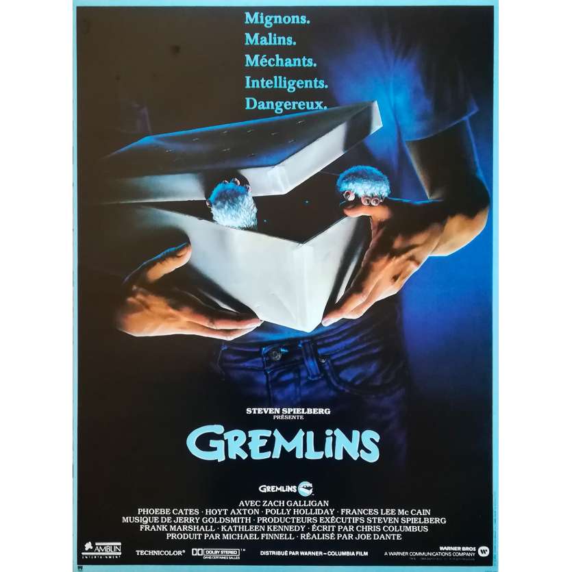 GREMLINS Movie Poster - 15x21 in. - R1990 - Restrike - Joe Dante, Zach Galligan