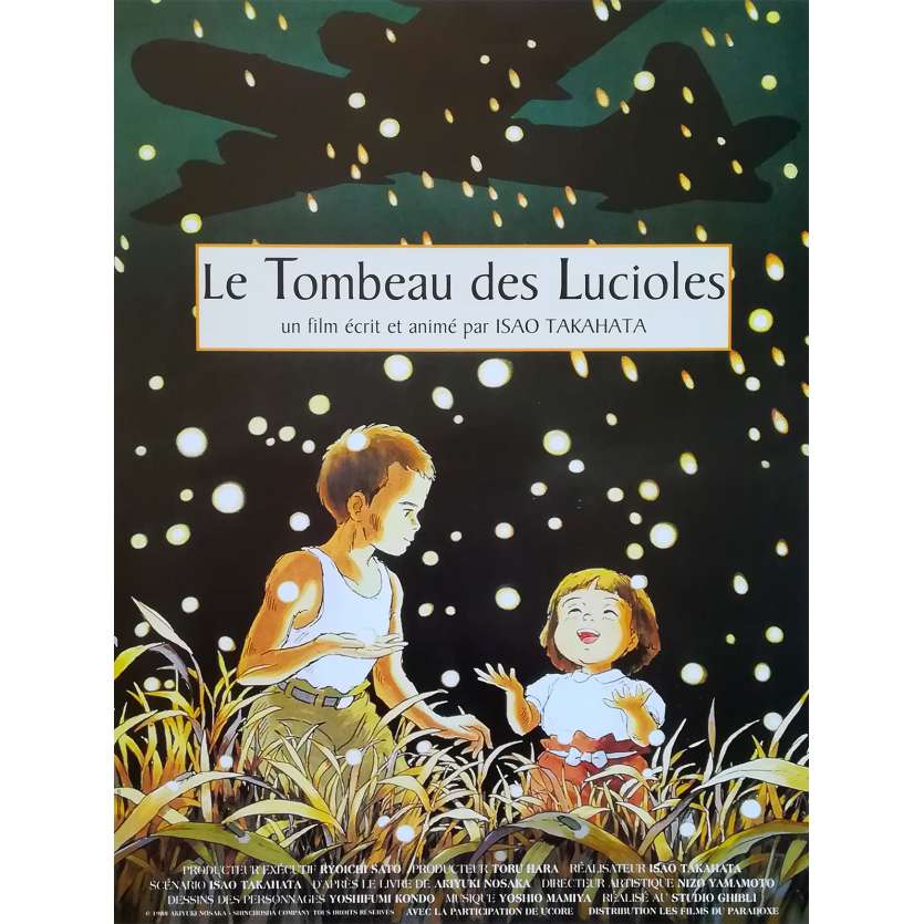 GRAVE OF THE FIREFLIES Movie Poster - 15x21 in. - 1988 -   - Isao Takahata, Tsutomu Tatsumi