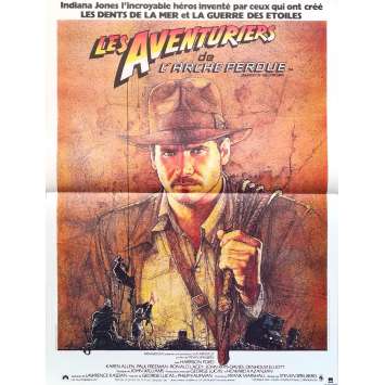 RAIDERS OF THE LOST ARK Movie Poster - 15x21 in. - R1990 - Restrike - Steven Spielberg, Harrison Ford
