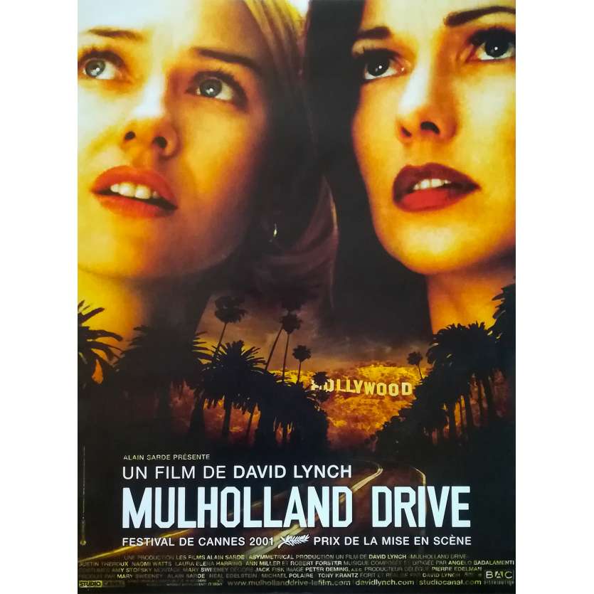 MULHOLLAND DR Movie Poster - 15x21 in. - 2001 - - David Lynch, Naomi Watts