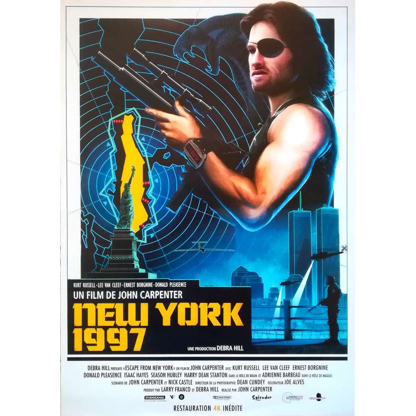 NEW-YORK 1997 Affiche de film - 40x60 cm. - R2010 - Kurt Russel, John Carpenter
