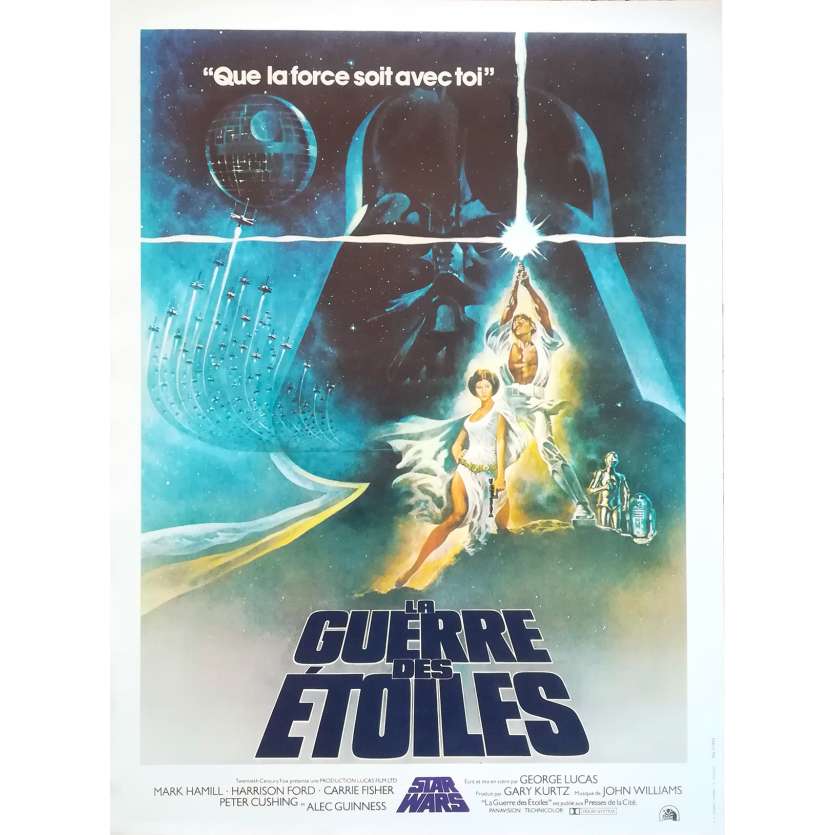 STAR WARS - A NEW HOPE Movie Poster - 15x21 in. - R2000 -  Restrike - George Lucas, Harrison Ford