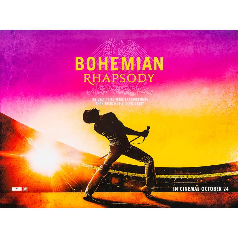 BOHEMIAN RHAPSODY Original Movie Poster - 30x40 in. - 2018 - Bryan Singer, Rami Malek