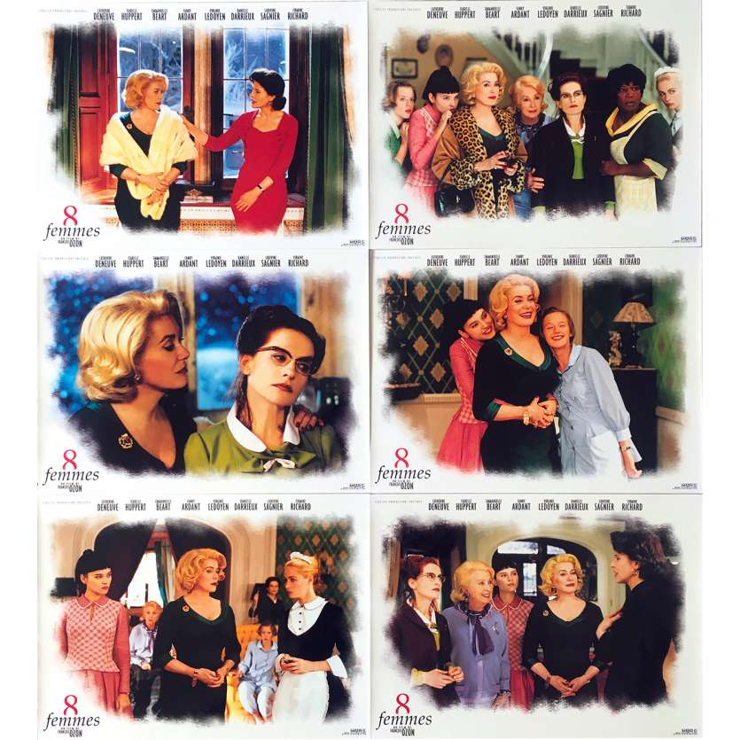 8 FEMMES Photos de film  - 21x30 cm. - 2002 - Fanny Ardant, François Ozon