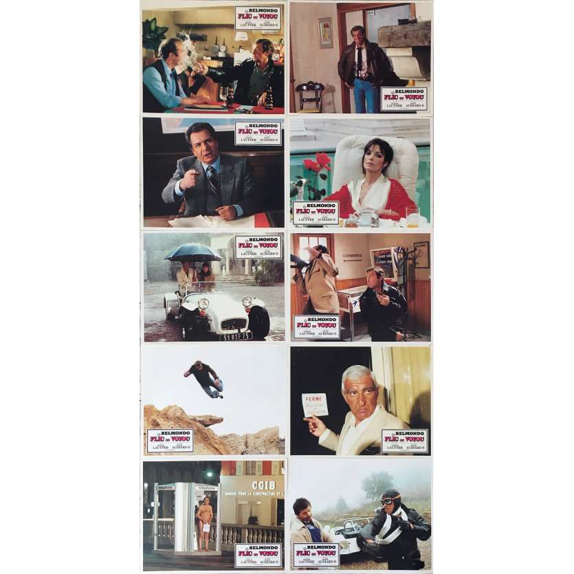 COP OR HOOD Original Lobby Cards - 9x12 in. - 1979 - Georges Lautner, Jean-Paul Belmondo