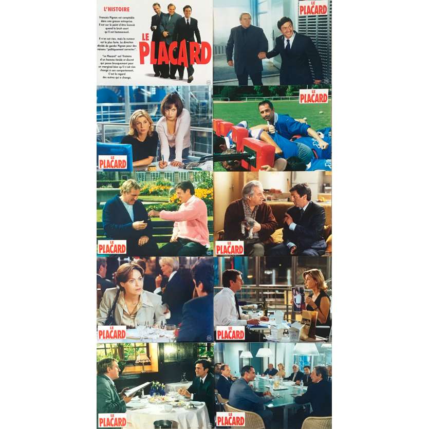 THE CLOSET Original Lobby Cards  - 9x12 in. - 2001 - Francis Weber, Daniel Auteuil