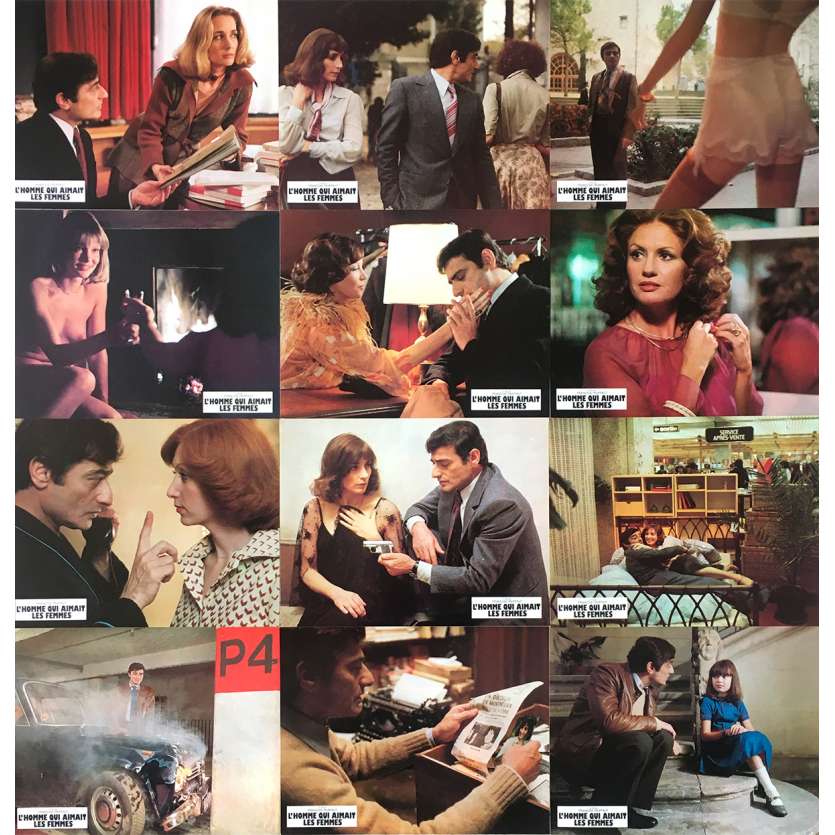 THE MAN WHO LOVED WOMEN Original Lobby Cards  - 9x12 in. - 1977 - François Truffaut, Charles Denner