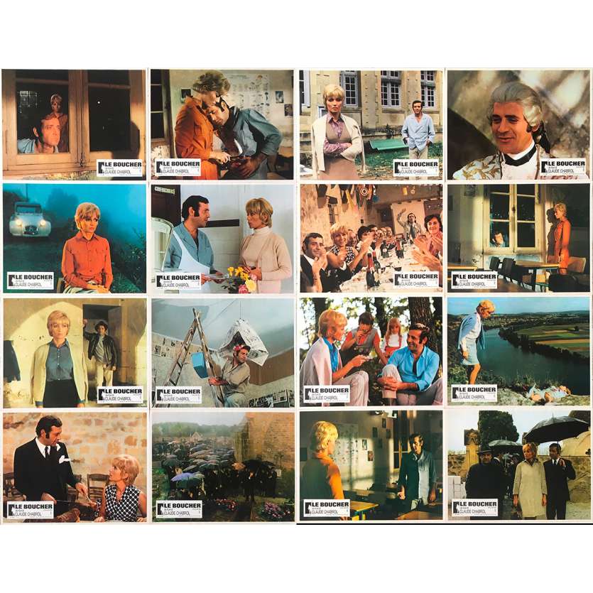 LE BOUCHER Original Lobby Cards - 9x12 in. - 1970 - Claude Chabrol, Stéphane Audran, Jean Yanne