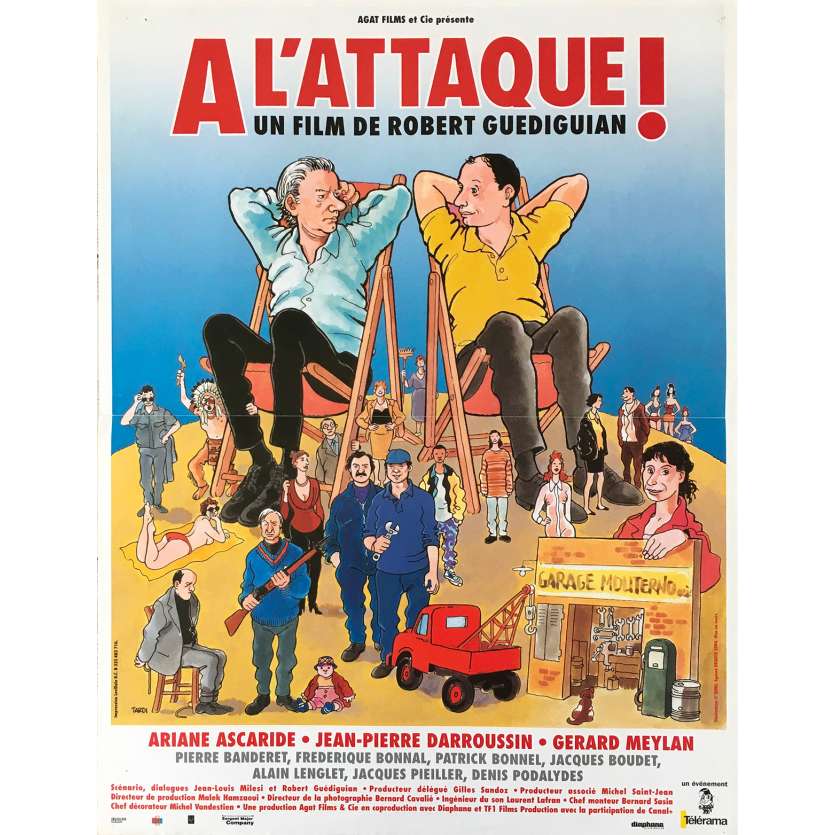 A L'ATTAQUE Affiche de film  - 40x60 cm. - 2000 - Ariane Ascaride, Robert Guédiguian