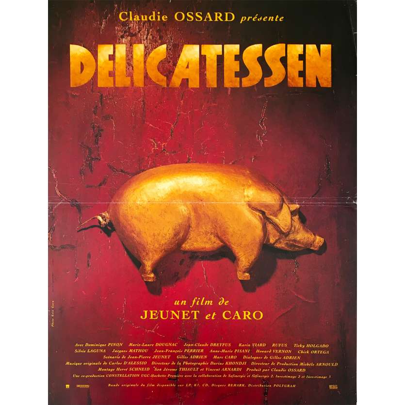 DELICATESSEN Affiche de film  - 40x60 cm. - 1991 - Dominique Pinon, Jeunet et Caro