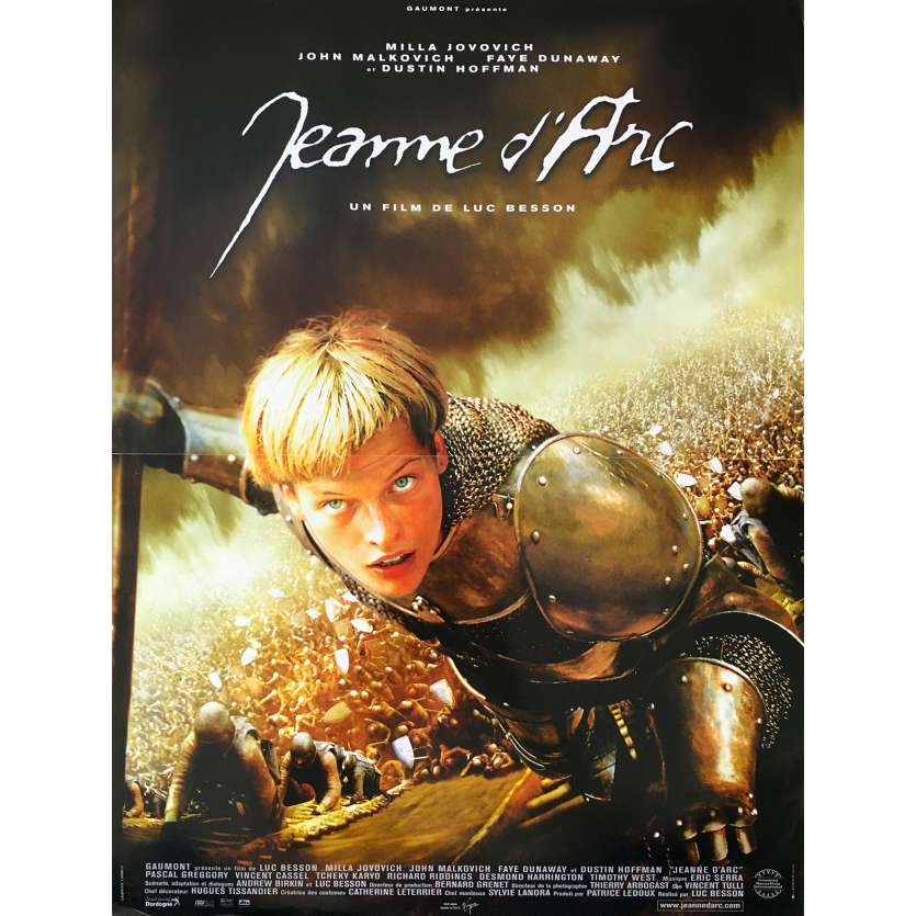 JEANNE D'ARC Affiche de film  - 40x60 cm. - 1999 - Milla Jovovich, Luc Besson