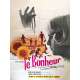 LE BONHEUR Original Movie Poster  - 47x63 in. - 1967 - Agnès Varda, Jean-Claude Drouot