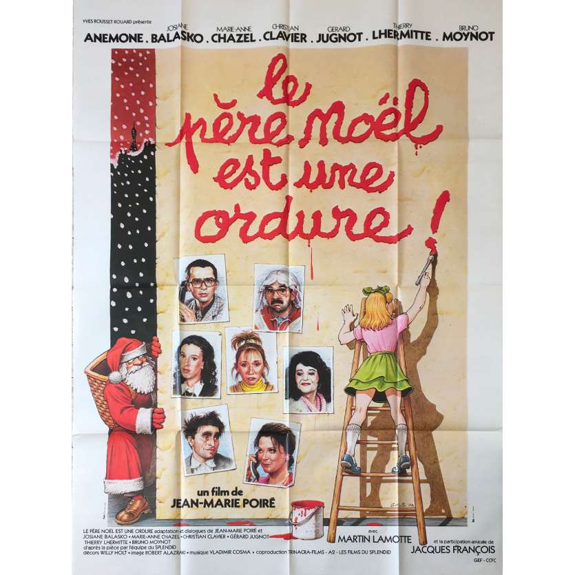 LE PERE NOEL EST UNE ORDURE Original Movie Poster  - 47x63 in. - 1982 - Jean-Marie Poiré, Thierry Lhermitte