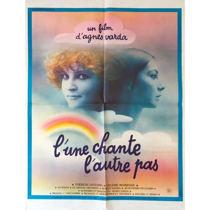 ONE SINGS THE OTHER DOESN'T Original Movie Poster - 23x32 in. - 1977 - Agnès Varda, Thérèse Liotard, Valérie Mairesse