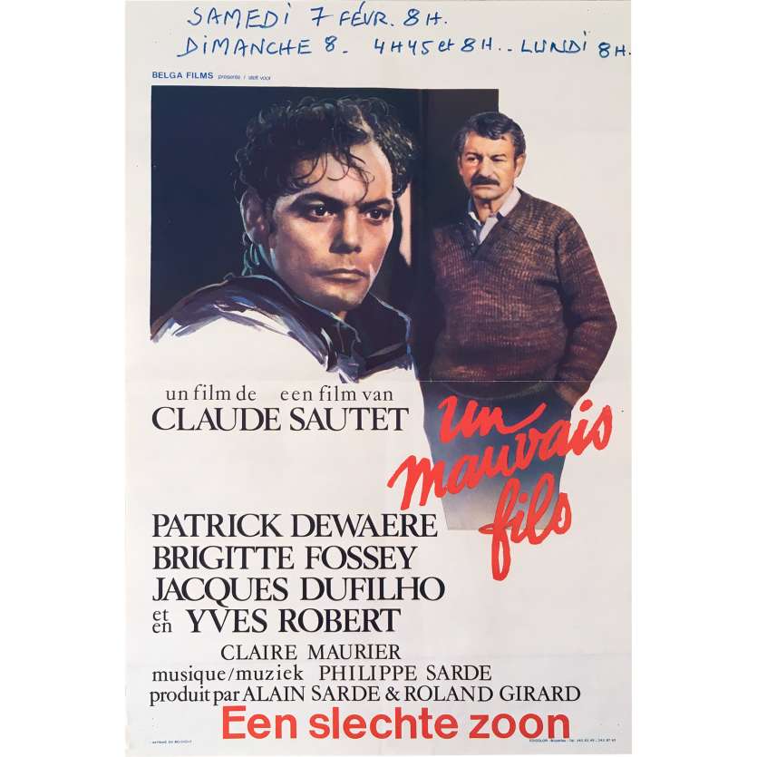 UN MAUVAIS FILS Affiche de film  - 35x55 cm. - 1980 - Patrick Dewaere, Claude Sautet