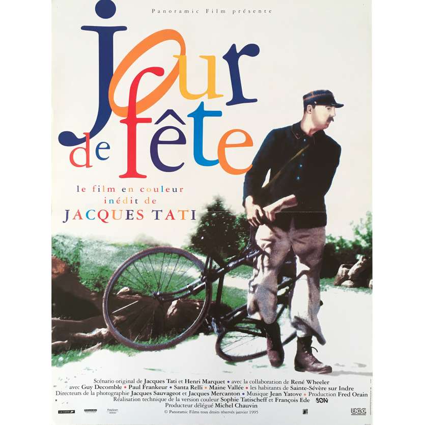 JOUR DE FETE Affiche de film - 40x60 cm. - 1949 - Paul Frankeur, Jacques Tati