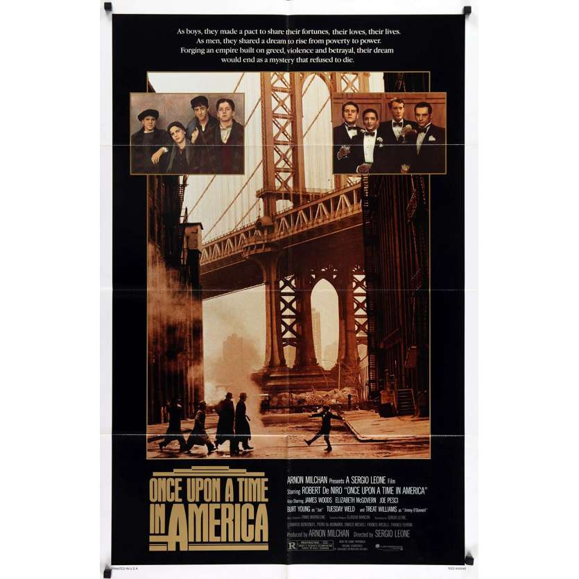 ONCE UPON A TIME IN AMERICA Movie Poster - 29x41 in. - 1984 - Sergio Leone, Robert de Niro
