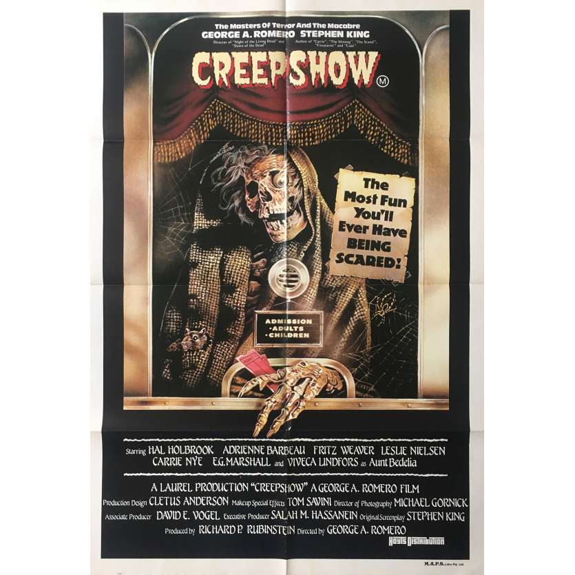 CREEPSHOW Original Movie Poster - 29x43 in. - 1982 - George A. Romero, Leslie Nielsen