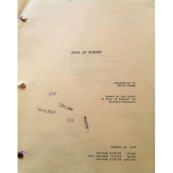 STIR OF ECHOES Original Movie Script  - 9x12 in. - 1999 - David Koepp, Kevin Bacon