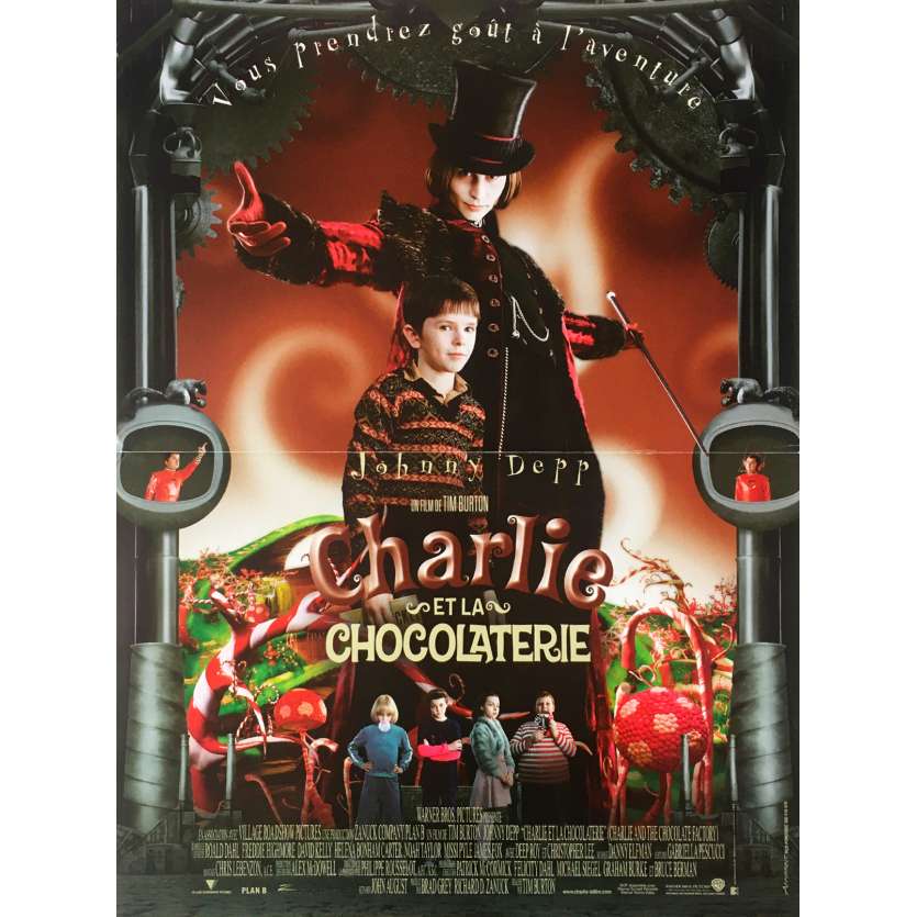CHARLIE ET LA CHOCOLATERIE Affiche de film  - 40x60 cm. - 2005 - Johnny Depp, Tim Burton