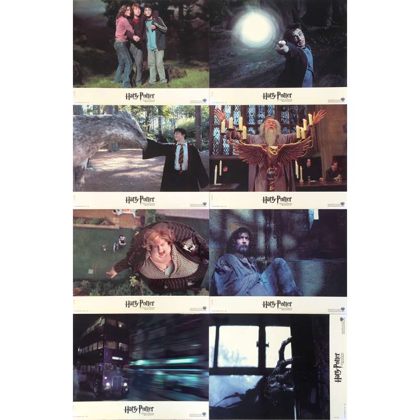 HARRY POTTER AND THE PRISONNER OF AZKABAN Original Lobby Cards  - 9x12 in. - 2004 - Alfonso Cuaron, Daniel Radcliffe