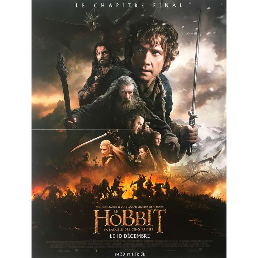 THE HOBBIT Original Movie Poster  - 15x21 in. - 2012 - Peter Jackson, Martin Freeman