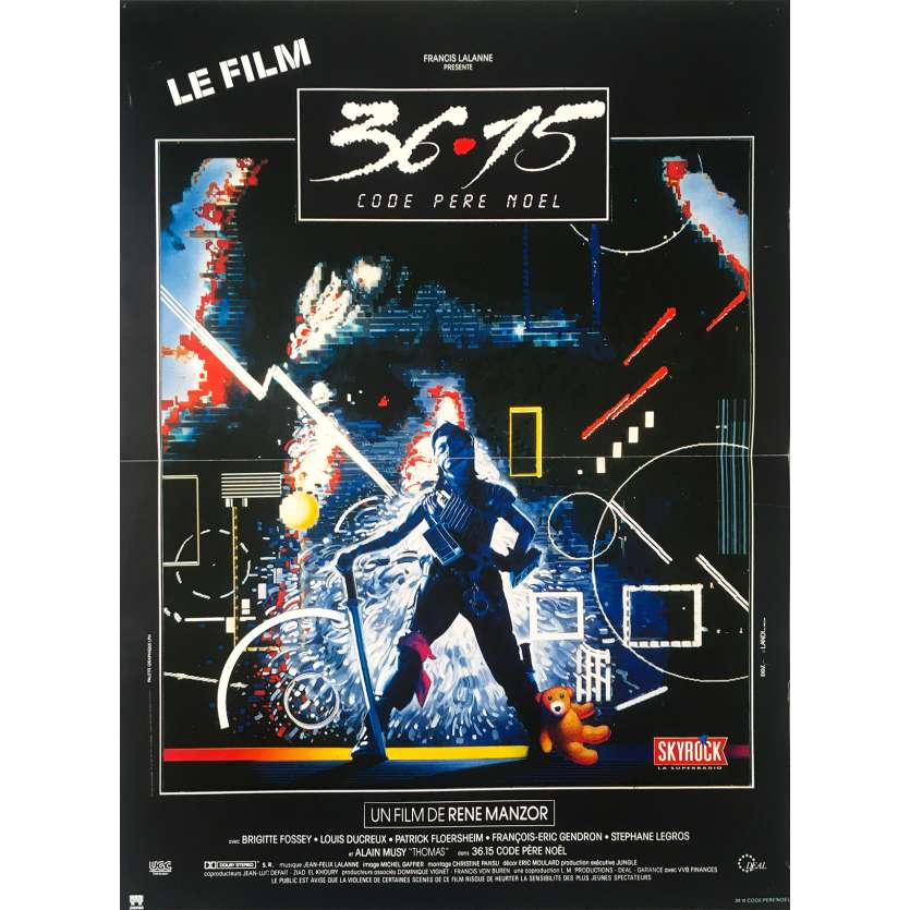 GAME OVER Original Movie Poster - 15x21 in. - 1989 - René Manzor, Brigitte Fossey