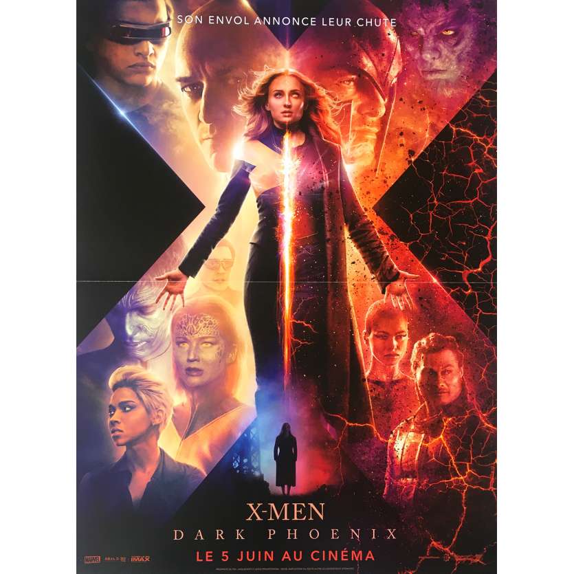 DARK PHOENIX Affiche de film - 40x60 cm. - 2019 - Sophie Turner, Simon Kinberg