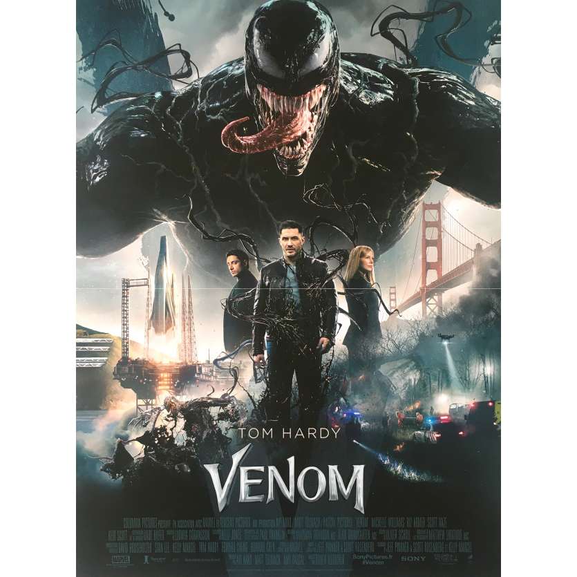 VENOM Affiche de film - 40x60 cm. - 2018 - Tom Hardy, Ruben Fleischer