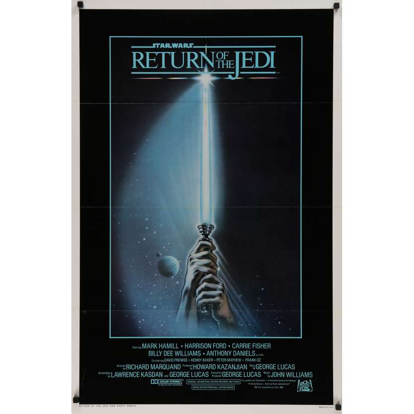 STAR WARS - THE RETURN OF THE JEDI Original Movie Poster  - 27x41 in. - 1983 - Richard Marquand, Harrison Ford